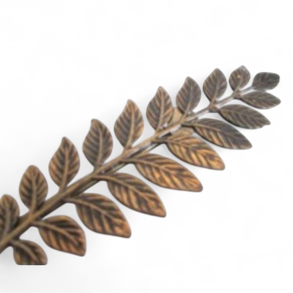 Handmade Brown Leaf Hair Pin Accessory Bohemian Statement Piece - Picture 1 of 1